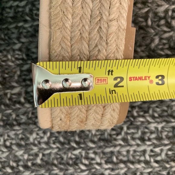 ZARA WOMAN Sz 38 Leather  Dark Blue 2.5” Platform Slip On Espadrille NWT - Picture 9 of 11